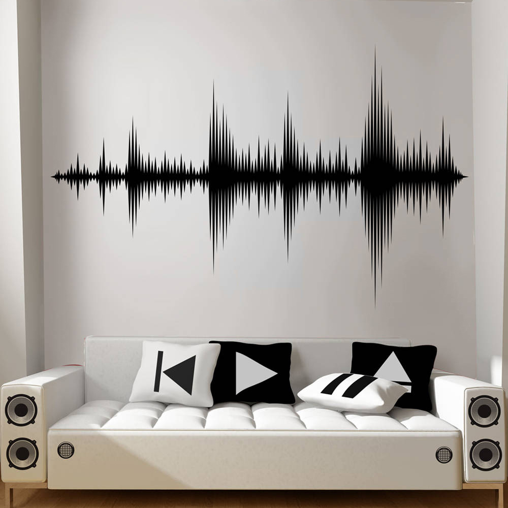 Audio Music Remover - Gelombang Audio Dinding Gelombang Suara Stiker