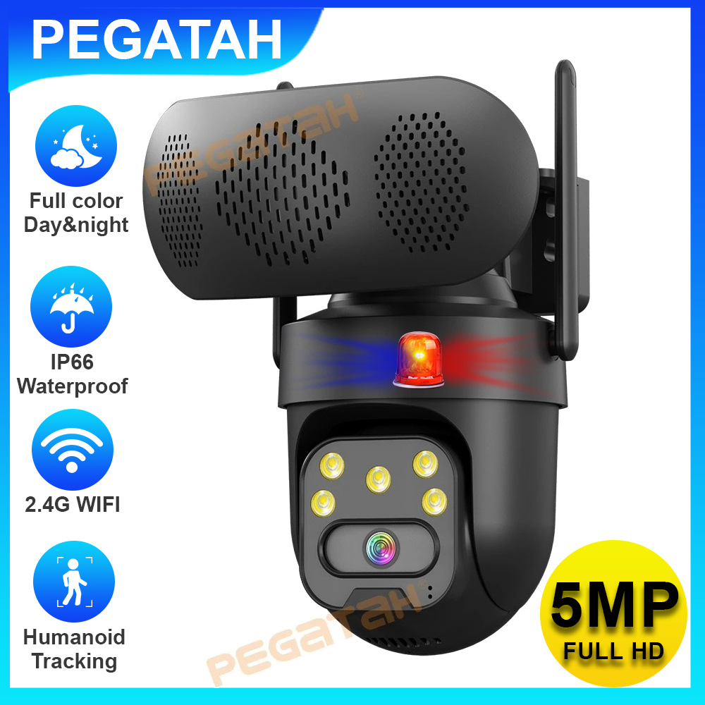 Audiovision Music Player - Kamera IP 5MP Luar Ruangan 2.4G