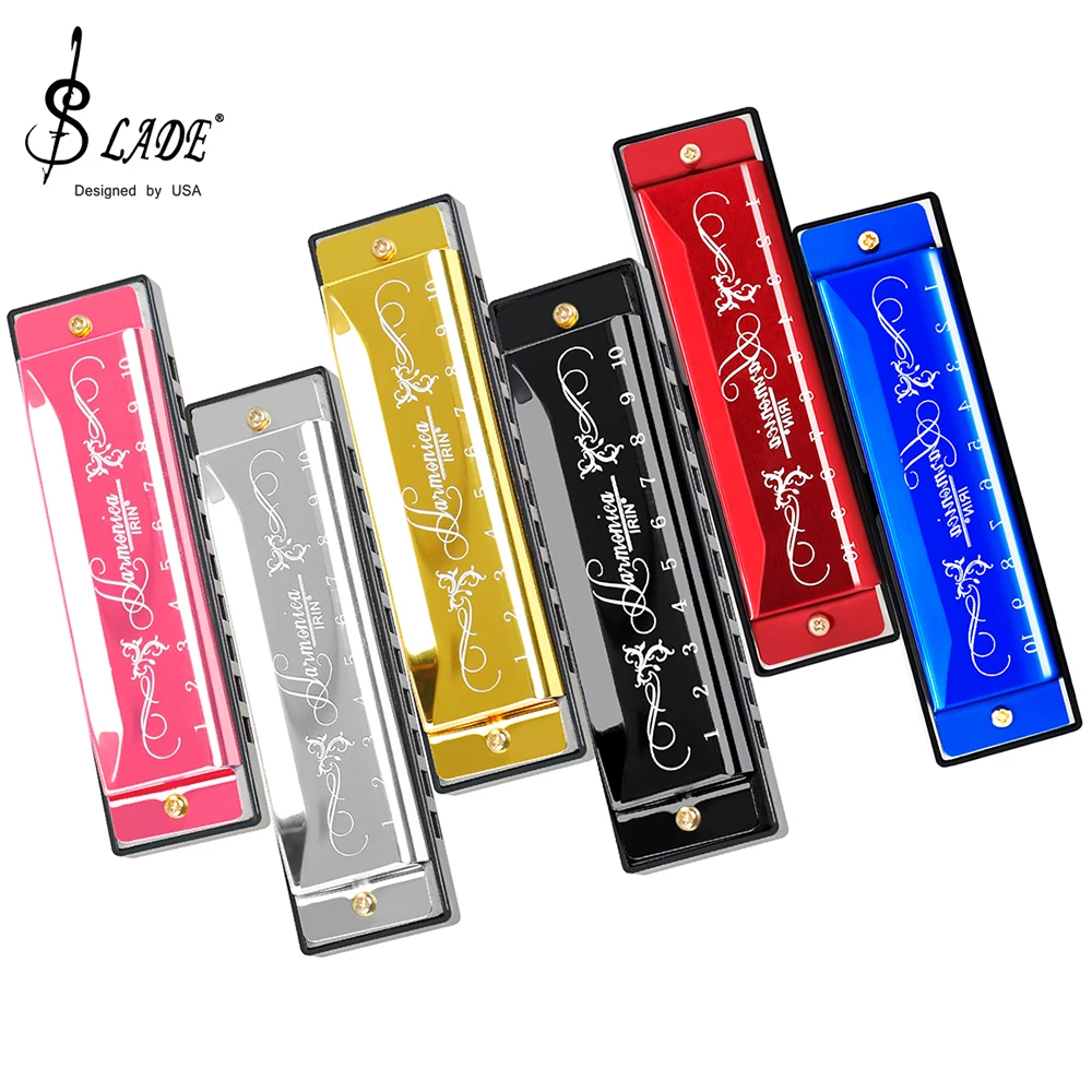 Harmonica 10 Hole - SLADE Harmonika Profesional 10 Lubang 20