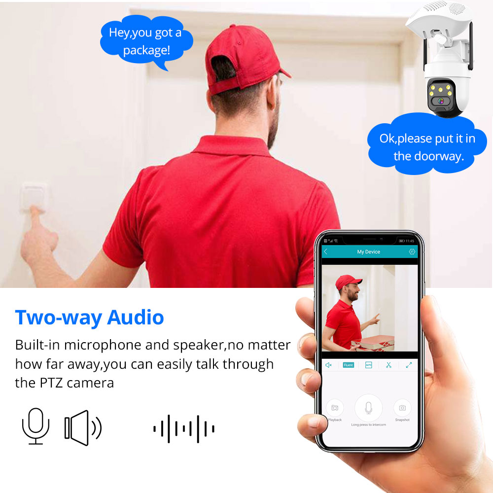 Kamera CCTV PTZ Wifi Nirkabel  - Audiovision Music Player ulasan dan harga