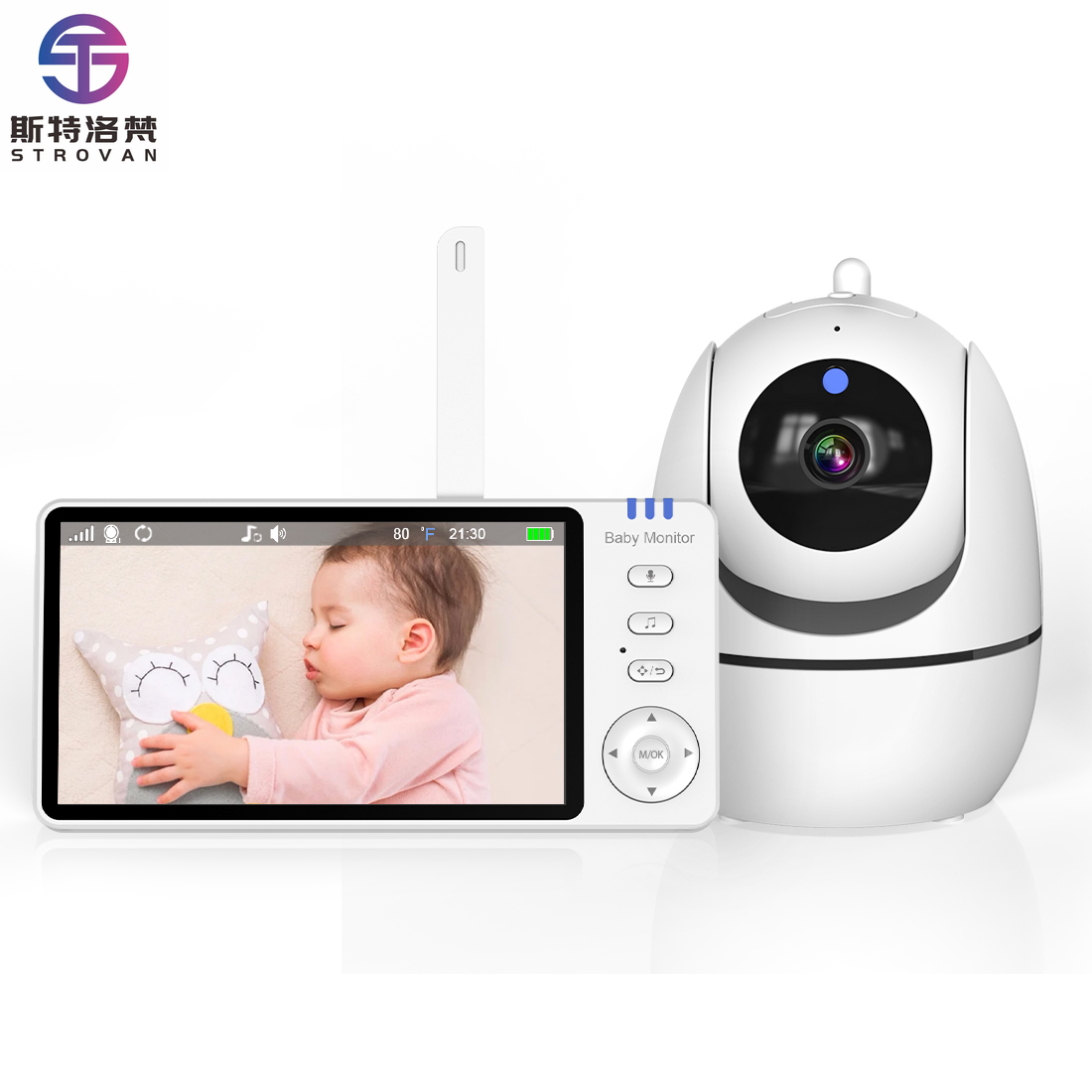 Babyphone Video Nirkabel HD 72 - Audiovision Music Player ulasan dan harga