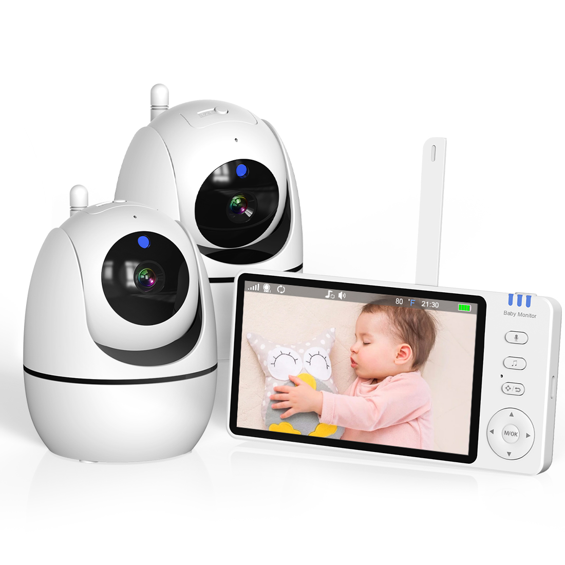 Babyphone Video Nirkabel HD 72 - Audiovision Music Player ulasan dan harga