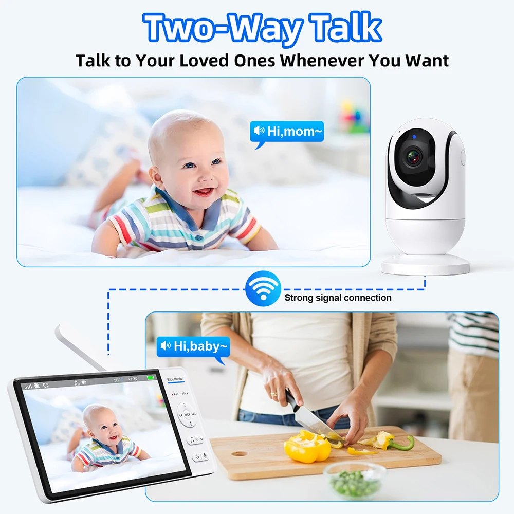 Tidak Ada WiFi Monitor Bayi 7  - Audio Music For Video ulasan dan harga