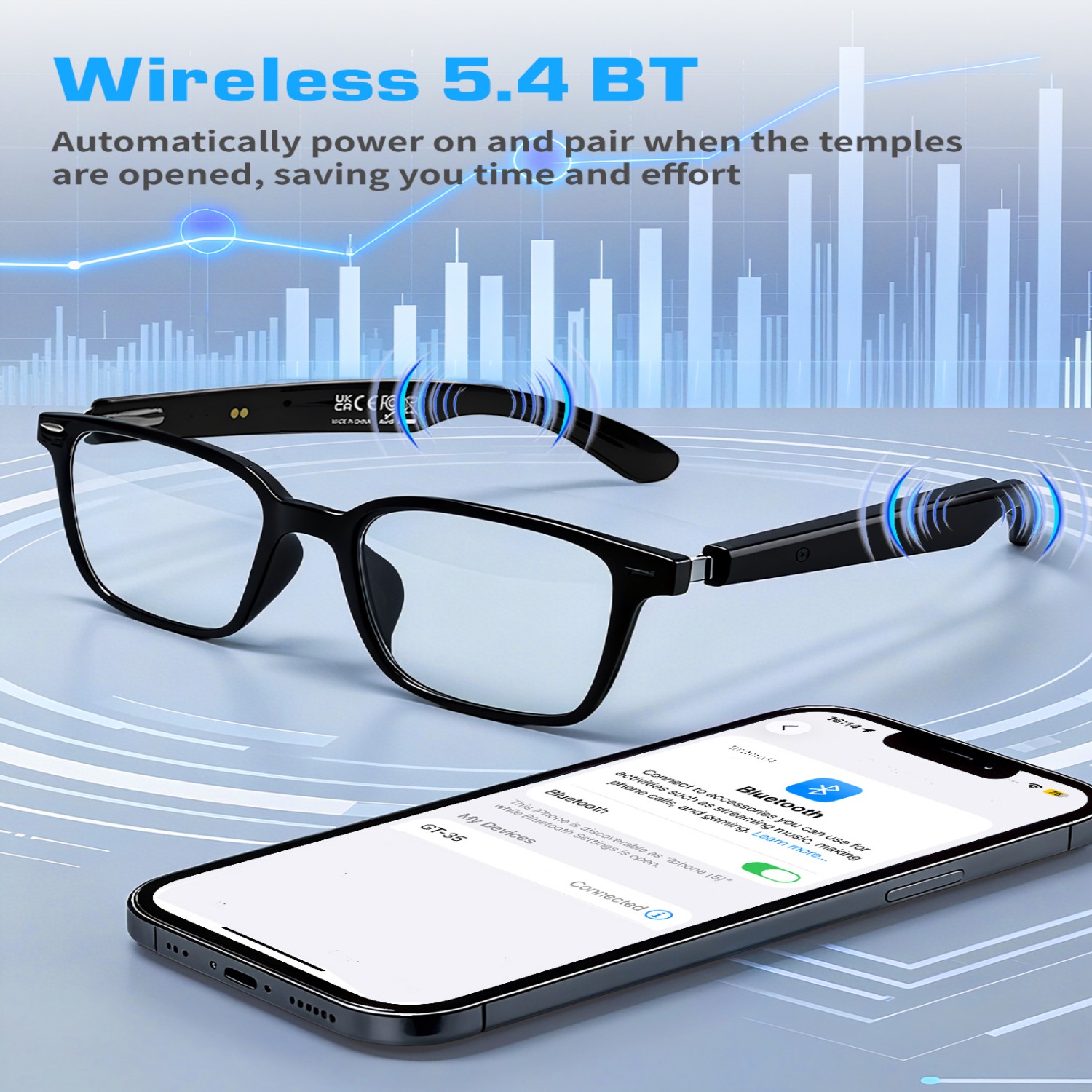 Kacamata Pintar GT35 dengan Te - Audio With Music Ai ulasan dan harga
