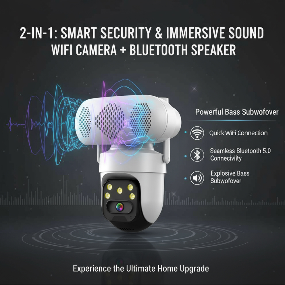 Kamera IP PTZ WiFi ICSEE 5MP d - Audiovision Music Player ulasan dan harga