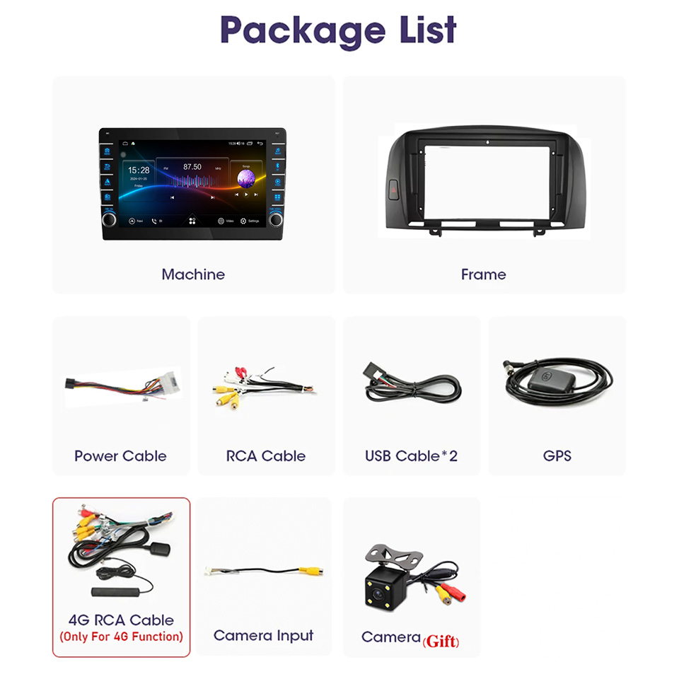 8G Ram 128GB QLED Radio mobil  - Audio Music To Text ulasan dan harga