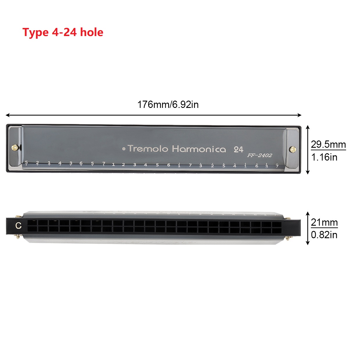 10 Hole 24 lubang harmonika 8K - Harmonica 10 Hole ulasan dan harga