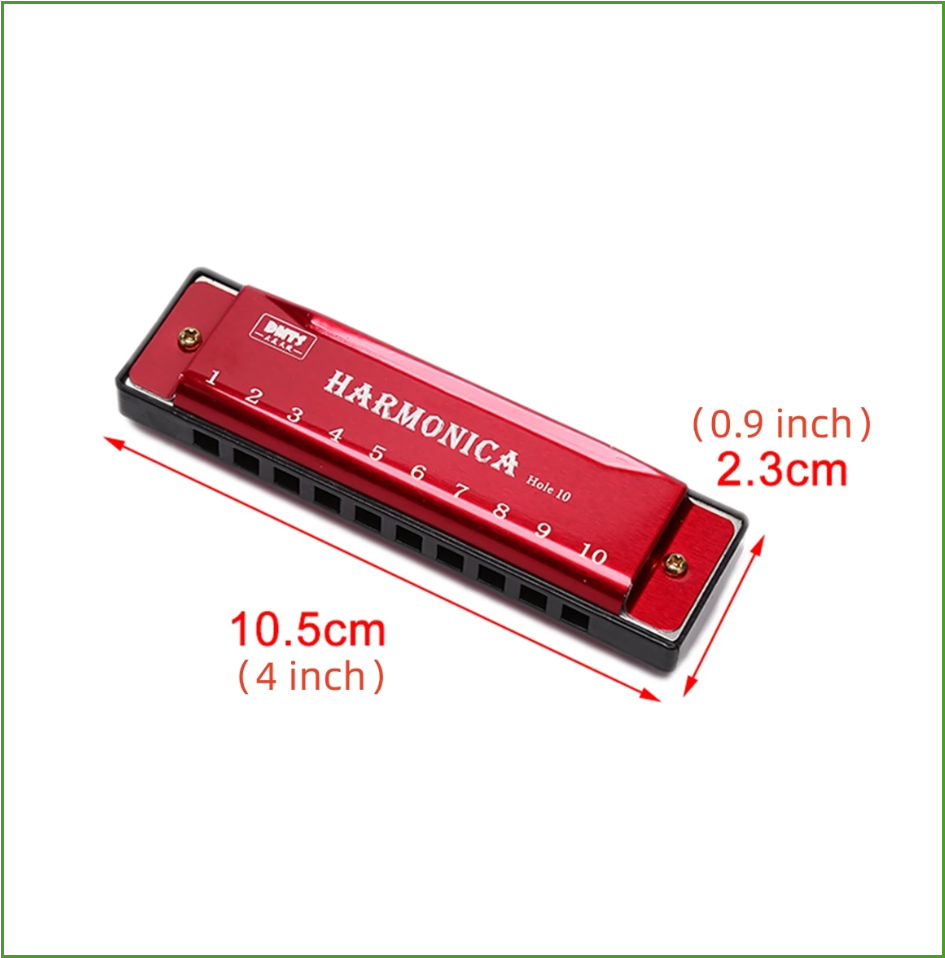 Harmonika Warna-warni Kunci C  - Harmonica 10 Hole ulasan dan harga