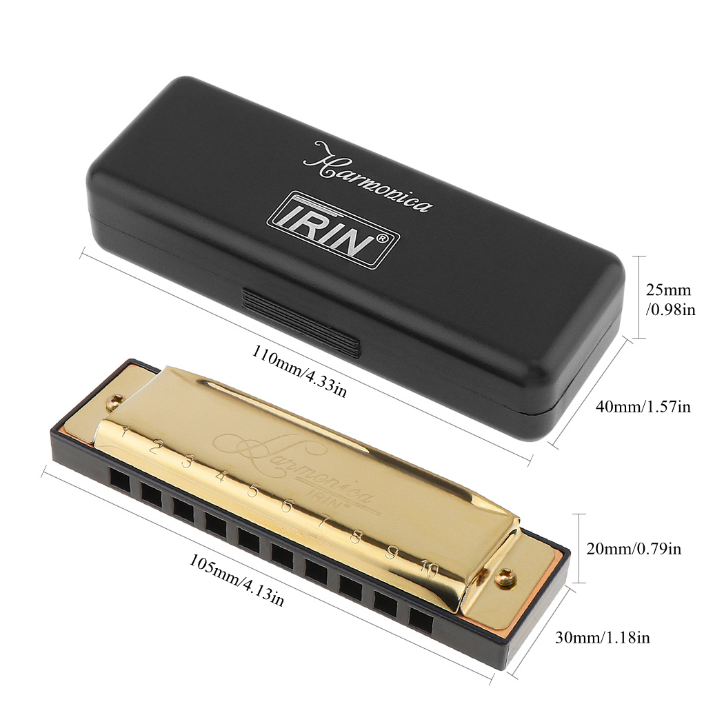 Perak/Emas KeyC 10 Lubang 20 N - Harmonica 10 Hole ulasan dan harga
